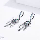S925 Sterling Silver Retro Long Tassel Earrings